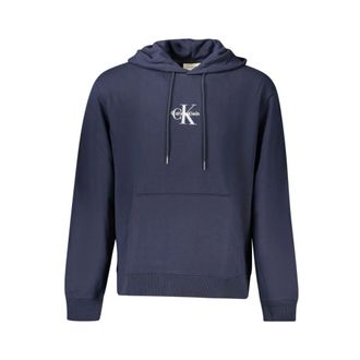 Calvin Klein Hoodies & sweatvesten, Heren, Blauw, S, Katoen, Blu Katoenen Sweatshirt