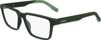 Lacoste Eyeglasses Rectangle Full Rim, Blue Frame And Clear Demo Lenses Lens L2924400