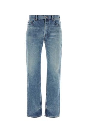 Saint Laurent Blue Straight distressed jeans