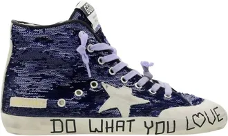 Golden Goose Womens Penstar High Top Sneaker In Violet