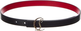 Christian Louboutin Logo Leather Belt