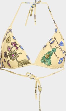 Versace Broken Jewels Printed Swim Top