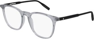 Montblanc Mb 0010O Vierkant Optisch Montuur - Heren - Brillen - Grijs - 51 MM - Accessoires