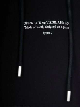 Off-white Statement Skate Hoodie Black - White