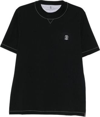 Brunello Cucinelli Embroidered Trim T-shirt
