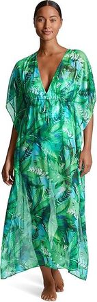 Lauren Ralph Lauren Cartago Palms Midi Caftan Cover Up Womens Swimwear : XS (US 4), Polyester