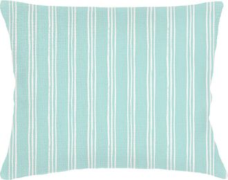 Anaya with Love Ocean Drift Aqua Stripe Linen Dutch Euro Pillow 28x36 with Down Insert at Nordstrom