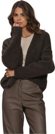 Knit-ted Dames, Truien, Bruin, Maat: S Leer