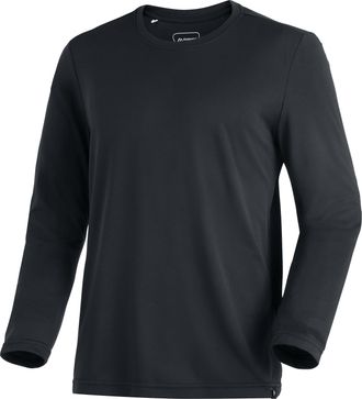 Maier Sports Langarmshirt MAIER SPORTS MS FAV Long Tee M, Herren, Gr. XXL, schwarz, 100% Polyester, Rundhals, Shirts Langarmshirt, atmungsaktives Herren Shirt lang