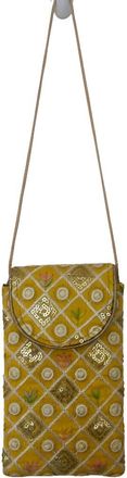 Generic Handcrafted Embroidered Sling Bag for Women, Designer Potli Style Crossbody Purse with Sequins & Thread Work, Lightweight Mobile & Essentials Pouch fo