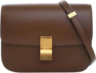 Celine Pre-owned Cross Body Bags, female, Brown, Size: ONE SIZE Pre-owned Leather Crossbody Bag