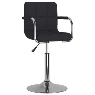 vidaXL Silla De Comedor De Tela Negra Vidaxl