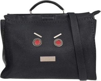 Fendi Pre-owned Handbags, female, Black, Size: ONE SIZE Pre-owned Vintage Leather Handbag