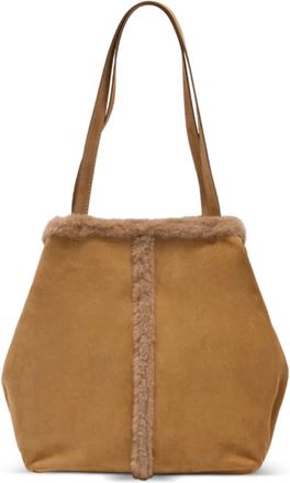 Vanessa Bruno Soepele shopper met handgreep - Bruin