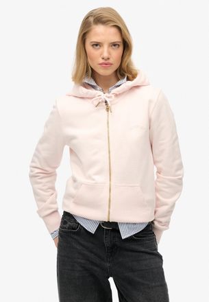 Superdry Kapuzensweatjacke SUPERDRY ESSENTIAL LOGO ZIPHOOD HB, Damen, Gr. XL, pink (mauve morn pink), Sweatware, Obermaterial: 80% Baumwolle, 20% Polyester, un