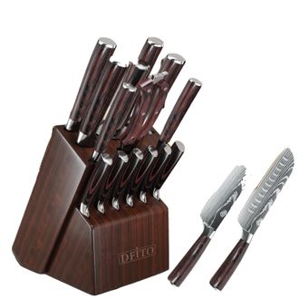 OEM Juego De Cuchillos, Colecci&oacute;n De 14 Piezas, Acero Inoxidable De Alto Contenido De Carbono, Hojas Afiladas