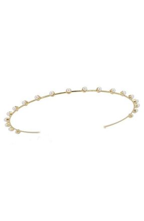 Brides & Hairpins Jayla Imitation Pearl Headband in Gold at Nordstrom