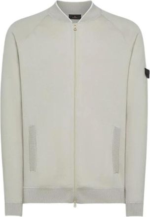 Peuterey Bomber Gebreid Vest - Heren - Vesten met rits - Beige - XL - Hoodies & sweatvesten