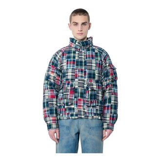 Thisisneverthat Winter Jackets, male, Multicolor, Size: M Patchwork Multi Pocket Down Jacket