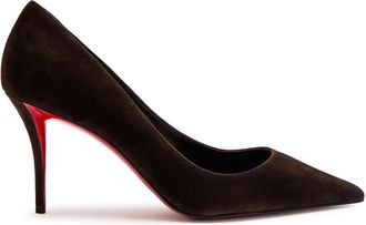 Christian Louboutin Miss Z 80 Suede Pumps - Brown