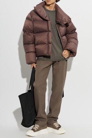 Rick Owens Puffer Jacket With Stand-up Collar, Mens, Purple