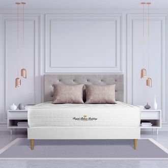 Royal Palace Bedding Royal Palace Bedding - Base Tapizada Blanco + Colch&oacute;n Con Espuma Viscoel&aacute;stica 160 X 200