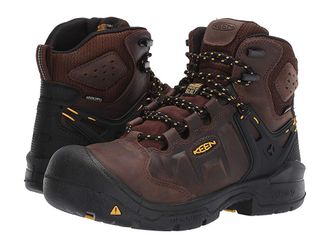Keen Dover 6 Waterproof (Comp Toe) Mens Work Boots Dark Earth/Black : 10.5 D - Medium, Textile/Synthetic/Leather