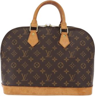 Louis Vuitton Alma Handbag Monogram Canvas Brown Canvas Handbag (Pre-Owned)