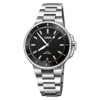 Oris Aquis Date Diamonds Automatic Black Dial Watch 01 733 7792 4194-07 8 19 05P
