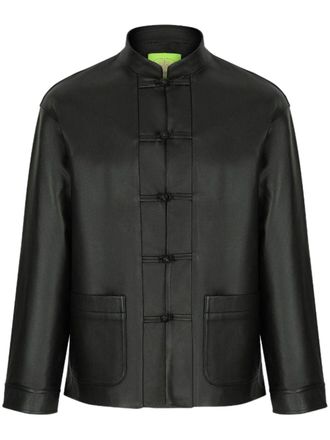 Shanghai Tang Tang jacket - men - Lambskin - 46 - Black