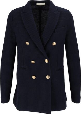 Circolo 1901 Double-Breasted Metallic Button Blazer