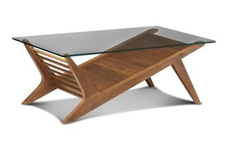PIB Mesa de centro escandinava en madera marr&oacute;n