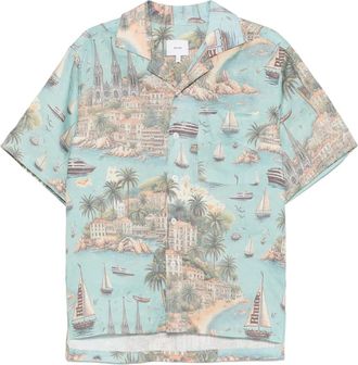Rhude Camicia Sailing Map - Blu