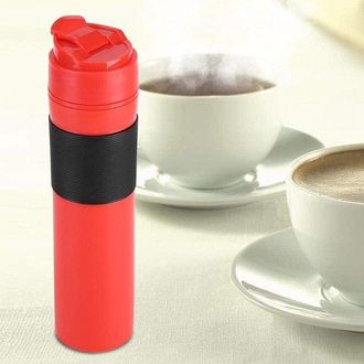 OEM Mini Cafetera Espresso Port&aacute;til - Cafetera Manual A Presi&oacute;n Para El Hogar, La Oficina Y Los Viajes - Roja