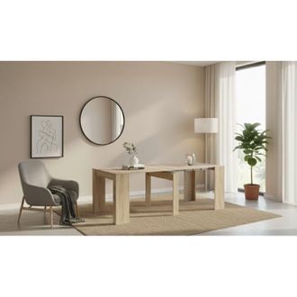 Dmora Consolle Allungabile - 10 Posti Allungabile, Marrone Rovere, -, 90x51x78h cm Londrina
