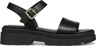 Geox Schoenen, Dames, Zwart, 38 EU, Leer, Adacter S Sandaal
