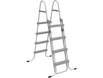 Habitat et Jardin Escalera De Piscina milo Con Sistema De Seguridad Para Ni&ntilde;os - Gris
