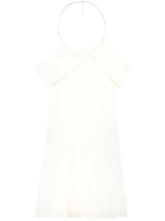 Courr&egrave;ges Gedrapeerde mini-jurk - Wit