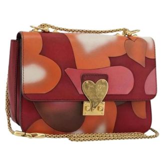 Valentino Pre-owned Shoulder Bags, female, Red, Size: ONE SIZE Pre-owned Leather Shoulder Bag
