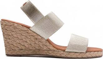 Andr&eacute; Assous Womens Allison Strappy Espadrille Wedge Sandals In Platino