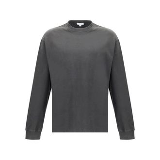 A Gold E Tops, Heren, Grijs, XL, Katoen, Cotton Long Sleeve T-Shirt