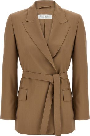 Max Mara Brown Peaked Lapel Blazer