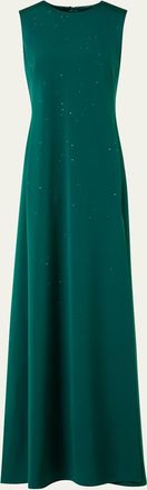 Akris Swarovski Stars Silk Crepe Gown