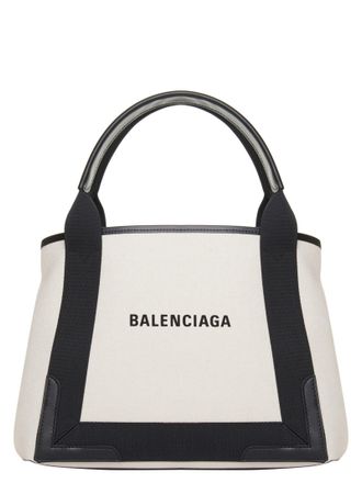 Balenciaga Womens Navy Cabas Small Shopping Bag