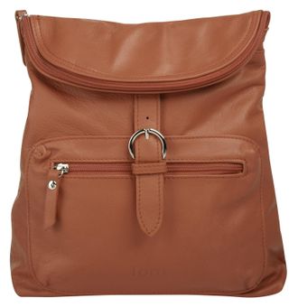 Forty Degrees Cityrucksack FORTY, Damen, Gr. B/H/T: 28cm x 30cm x 8cm, onesize, braun (cognac), Leder, Rindsleder, Rucks&auml;cke Cityrucksack, echt Leder, Made in Italy
