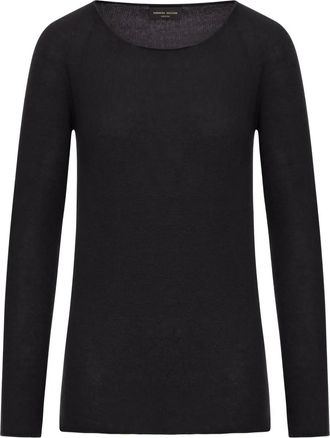 Roberto Collina Maglione con maniche raglan - Nero