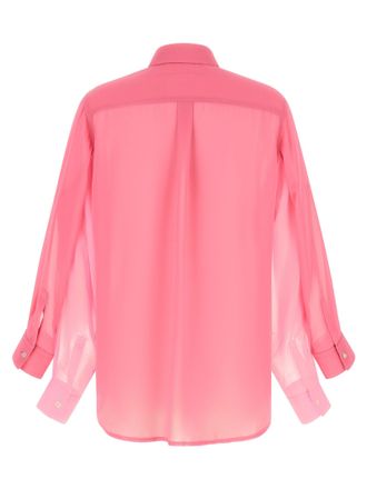 Comme Des Gar&ccedil;ons Double-Sleeve Technical Chiffon Blouse - Multicolor