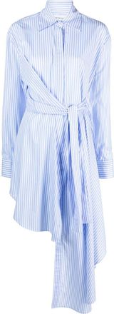 Viktor & Rolf draped asymmetric shirtdress - women - Polyester - S - Blue