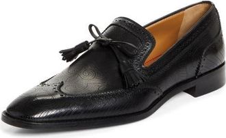 Christian Louboutin Grave Perforated Wingtip Venetian Loafer in Black at Nordstrom, Size 10.5Us