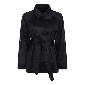 Fay Trench Coats, female, Blue, Size: XS Urban Short Trench Coat